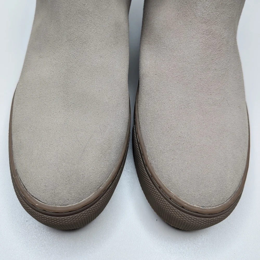 Cougar Tan Suede Faux Shearling Ankle Boots Booties Waterproof Women Size 7